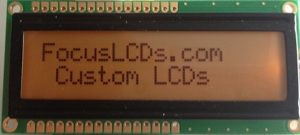 Character LCD with orange LED Backlight